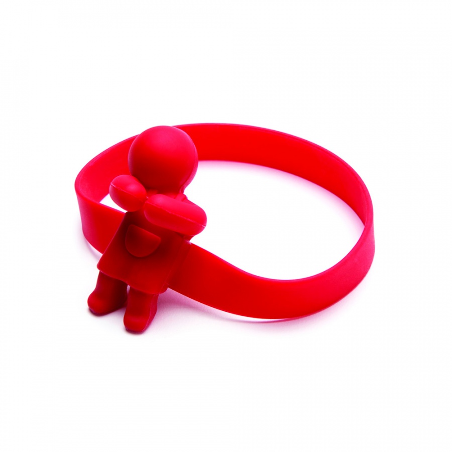 Uchwyt silikonowy na łyżkę June Monkey Business czerwony