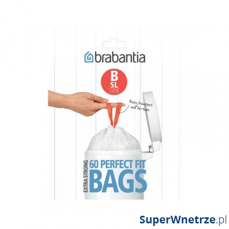 Worki na śmieci 5l rozmiar B 60 szt. - Brabantia