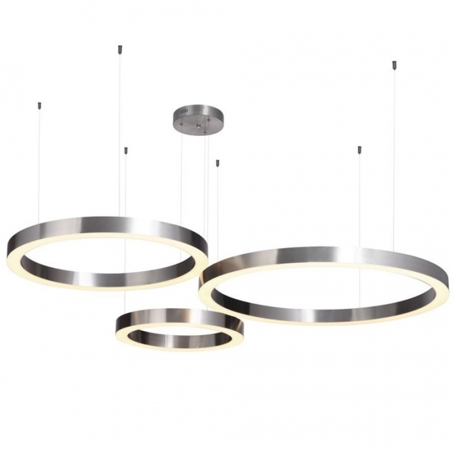 Lampa wisząca CIRCLE 60+80+80 LED nikiel na 1 podsufitce