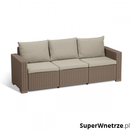Sofa ogrodowa California Allibert 199cm cappuccino/piasek