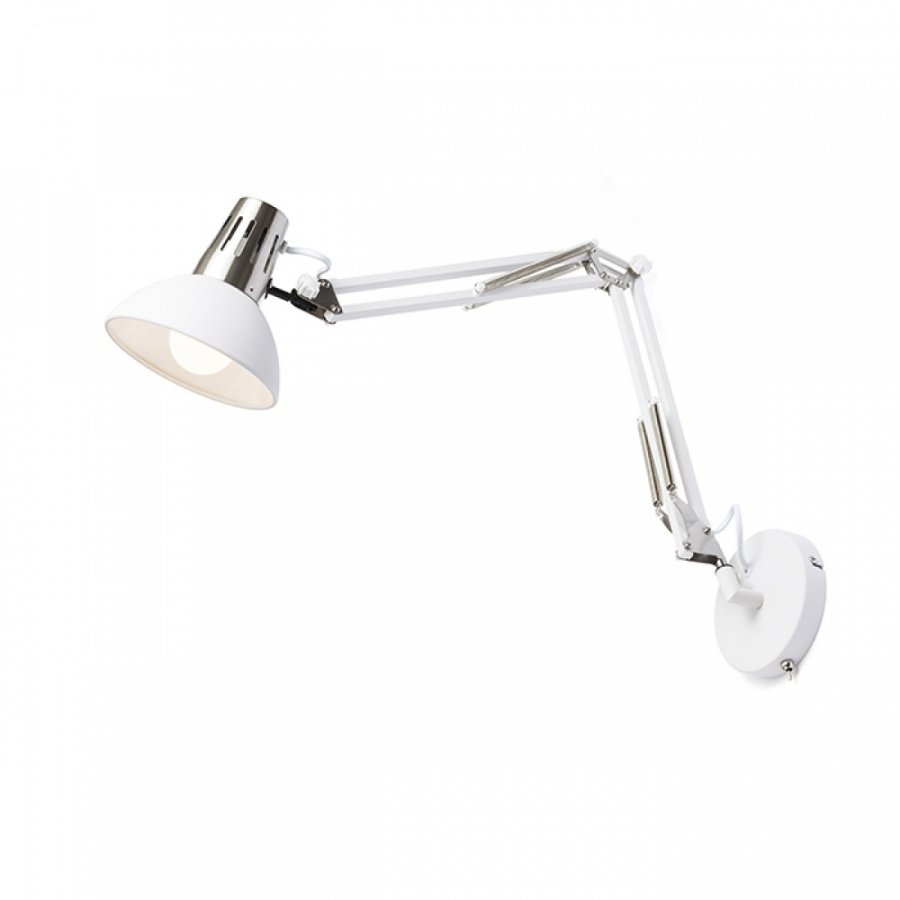 ANTE ścienna biała nikiel mat 230V E27 28W