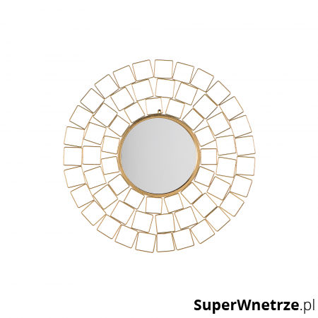 Lustro ścienne złote ø90 cm Romano