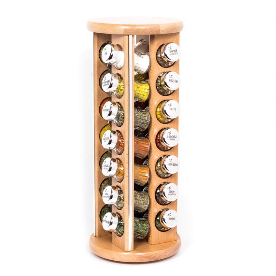 Stojak obrotowy z przyprawami Silver Line 28S naturalny połysk 26399