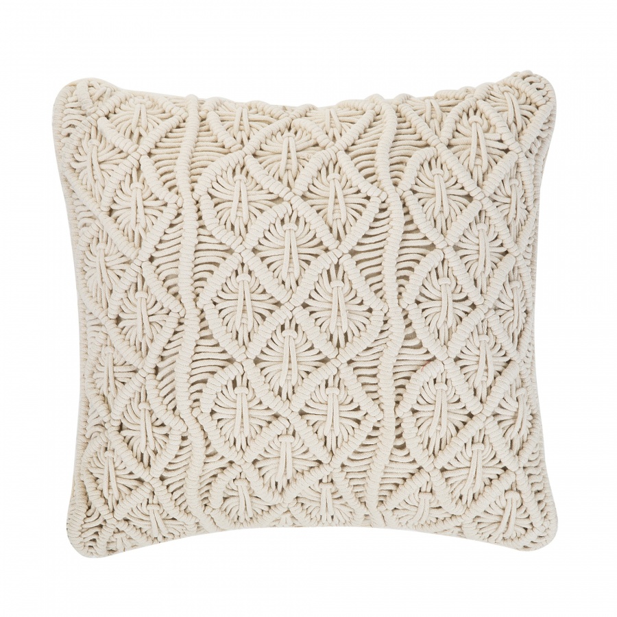 Poduszka dekoracyjna 45 x 40 cm jasnobeżowa GOREME