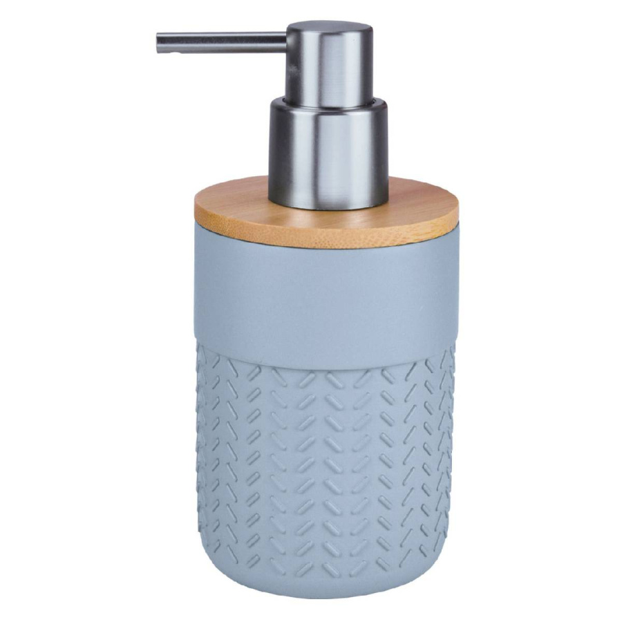 Dozownik do mydła Iceblue niebieski kompozyt/bambus Kleine Wolke Dash