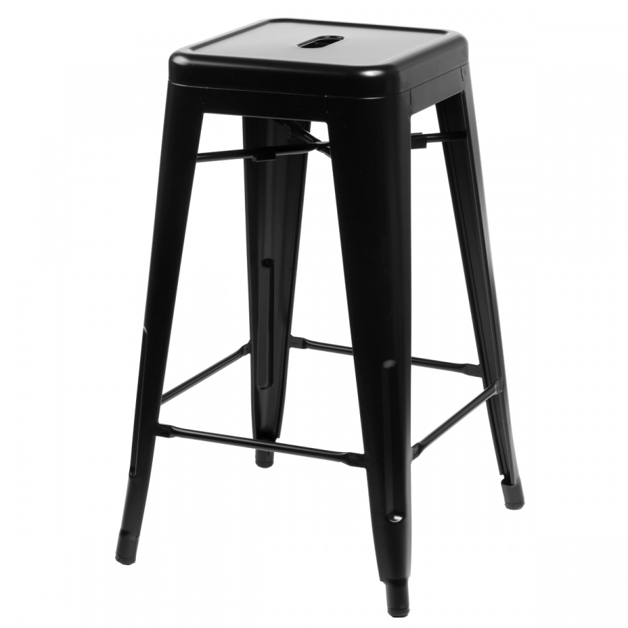 Krzesło barowe D2 Paris 75cm czarne