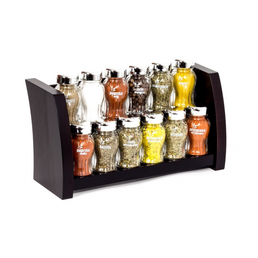 Stojak na przyprawy z pojemnikami Flipper 12II venge połysk 26924