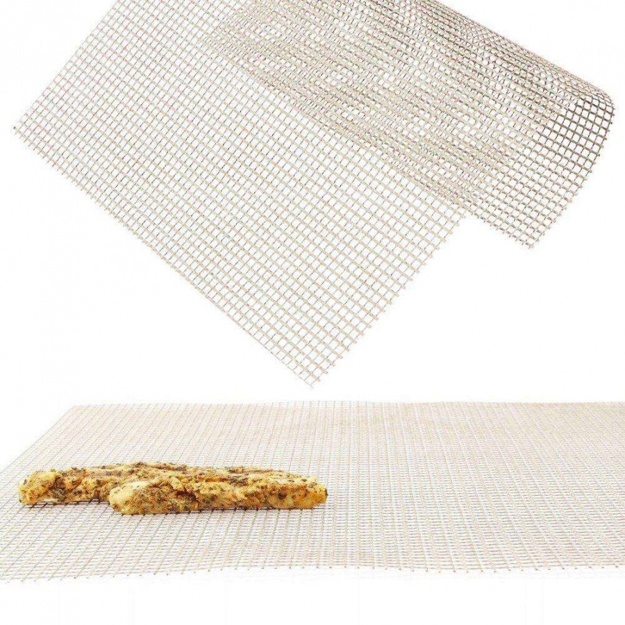 Mata, siatka teflonowa nieprzywierająca na grilla, do grillowania, pieczenia w piekarniku, 42x36 cm