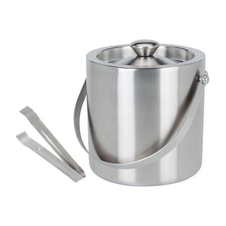 Pojemnik wiaderko termos na lód, ze szczypcami, do lodu