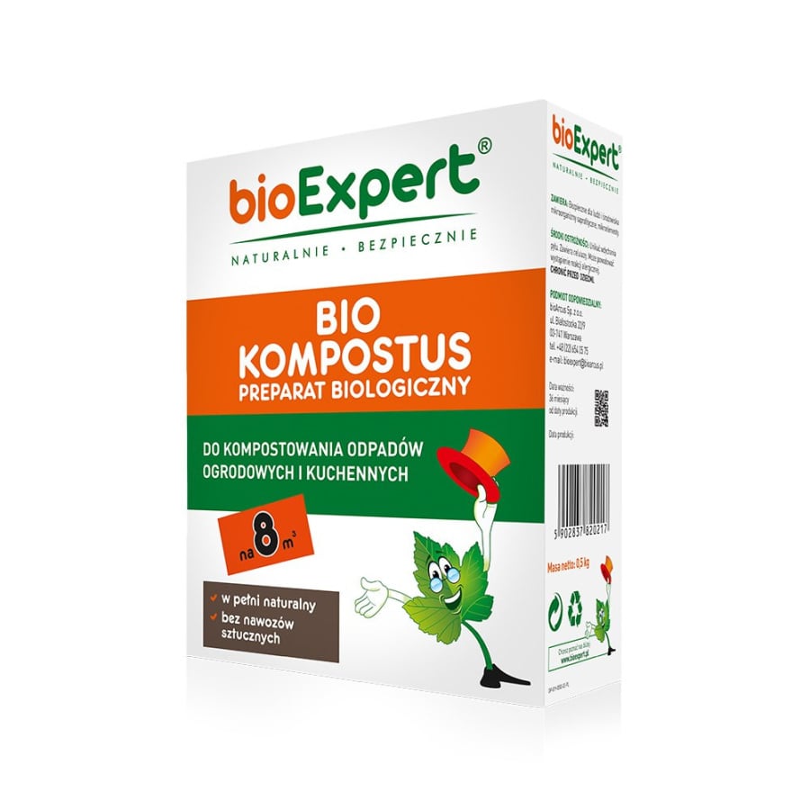 BioExpert, BIO Kompostus, Preparat biologiczny do kompostowania odpadów, 500 g