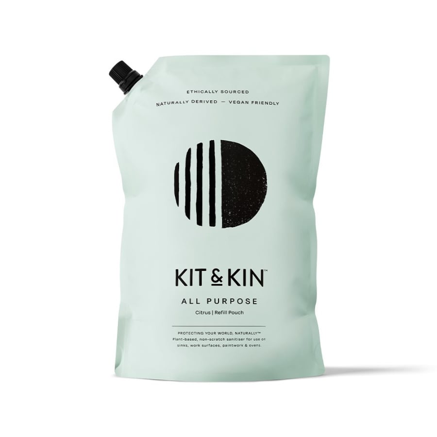 Kit & Kin, Naturalny uniwersalny płyn do sprzątania domu, o zapachu cytrusów - REFILL, 1L