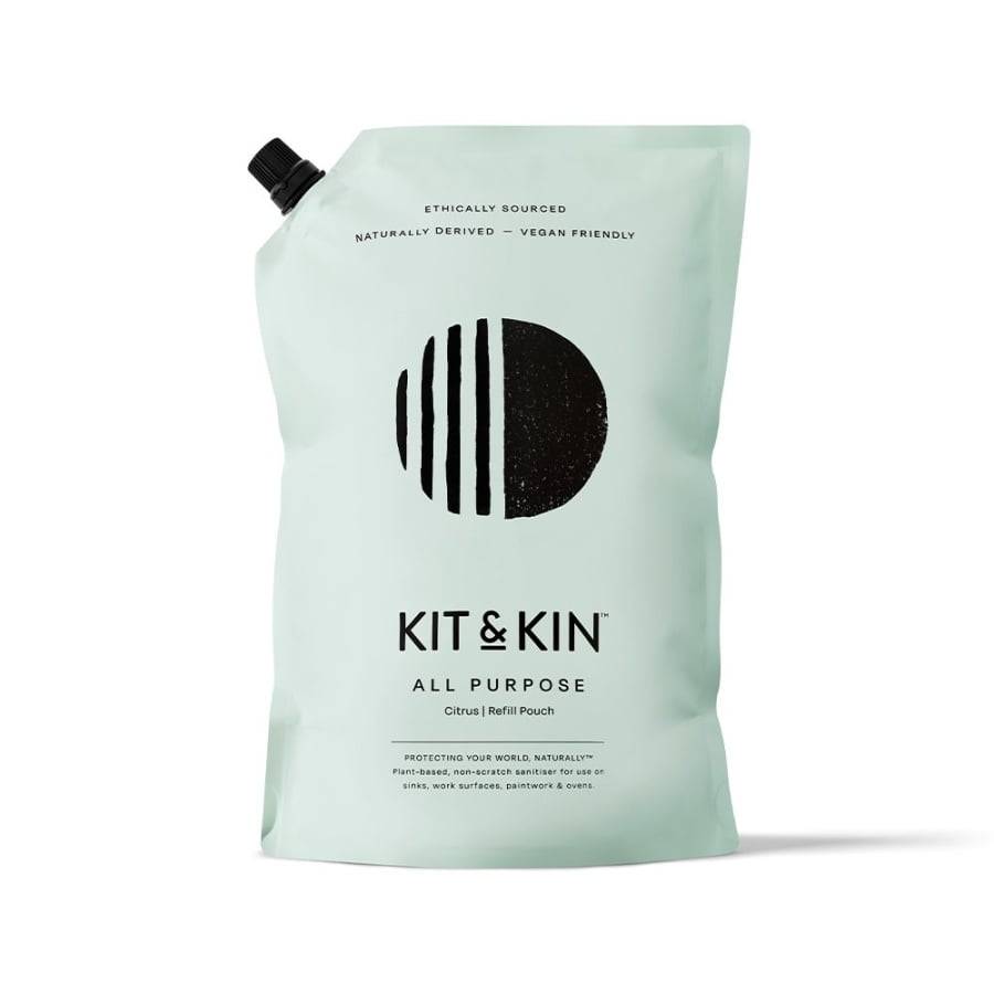 Kit & Kin, Naturalny uniwersalny płyn do sprzątania domu, o zapachu cytrusów - REFILL, 1L