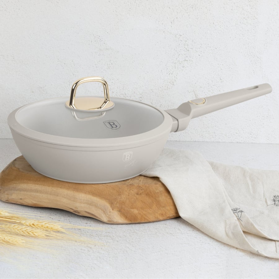 Patelnia głęboka z pokrywką 24 cm BerlingerHaus Sahara BH-8062