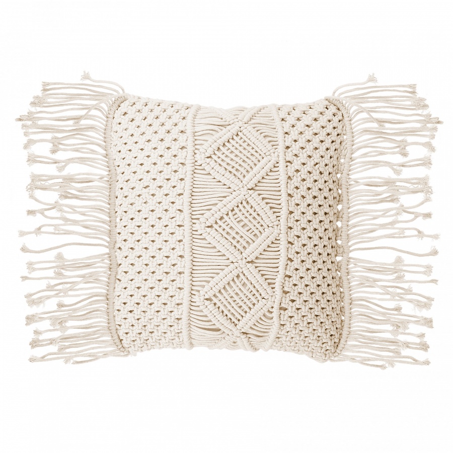 Poduszka dekoracyjna 40 x 40 cm beżowa YORTAN