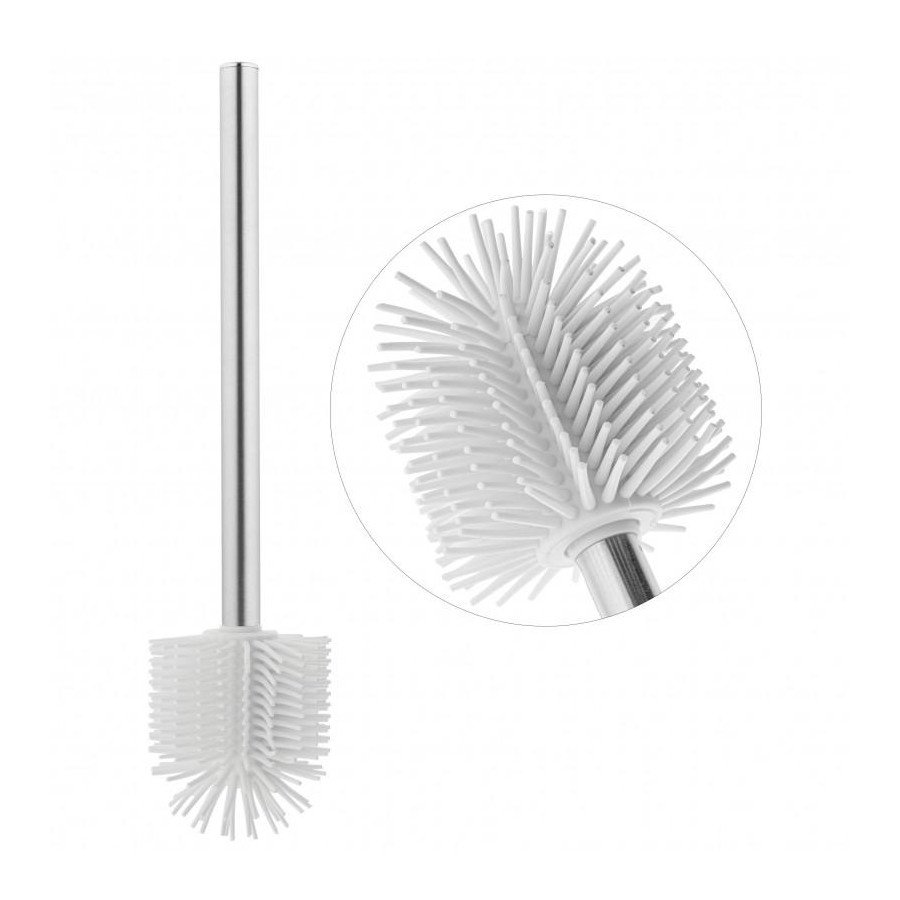 Zapasowa szczotka toaletowa do wc silikon biała - Yoka