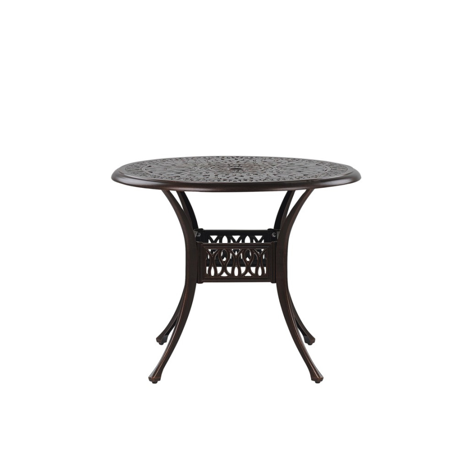 Stół ogrodowy okrągły ø 90 cm brązowy ANCONA