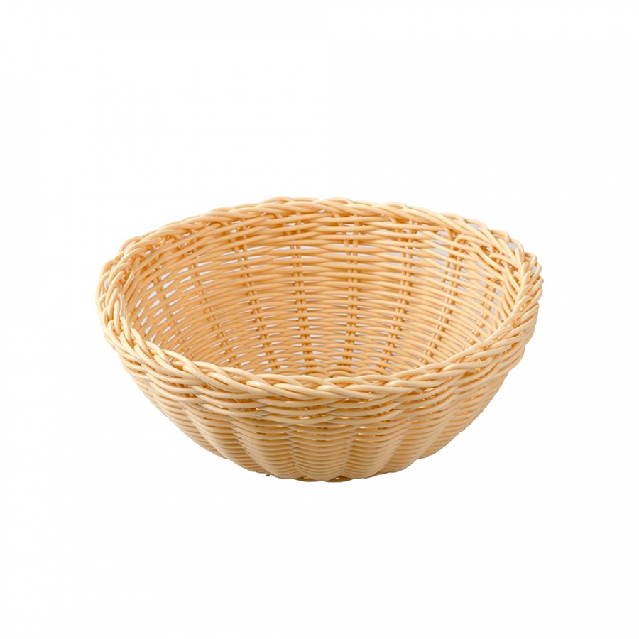 KOSZYK LOTUS OKRĄGŁY 19,5X19,5X7,5CM KREMOWY