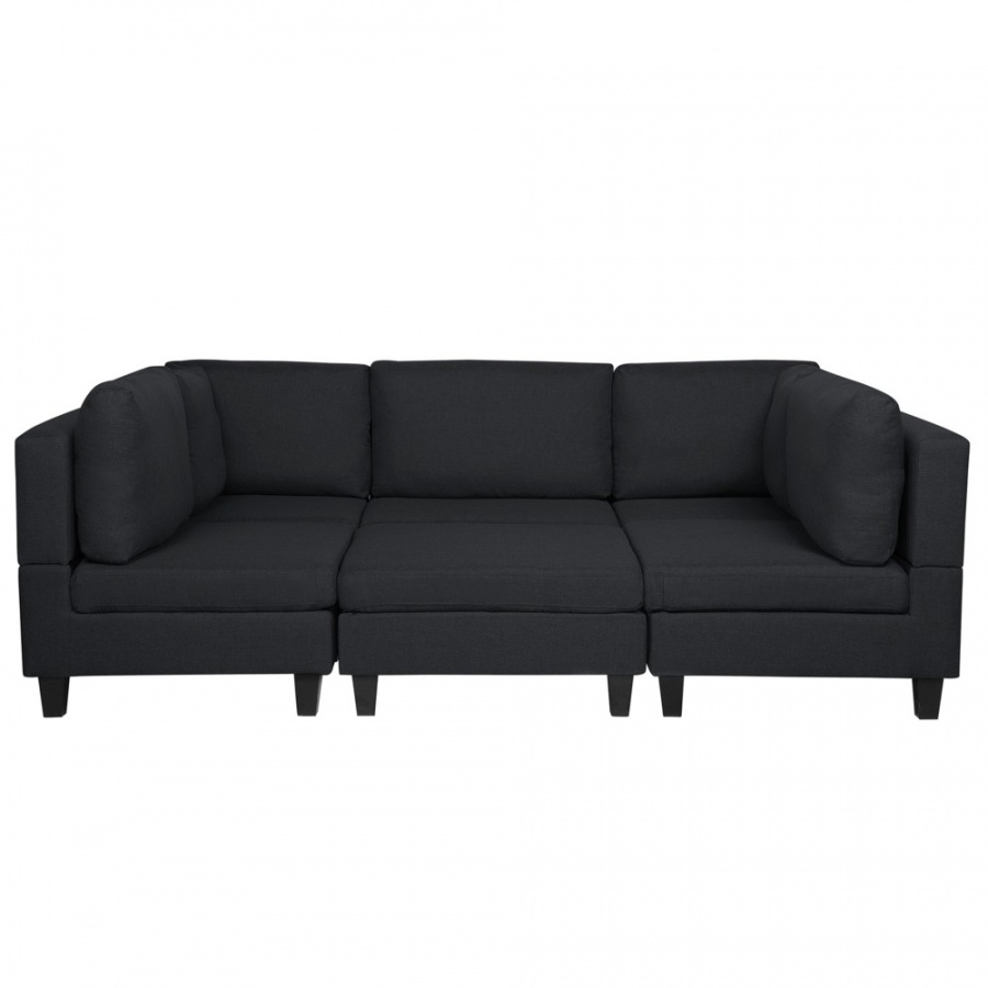 Sofa modułowa 5-osobowa z otomaną ciemnoszara FEVIK