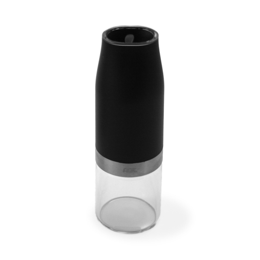 Elektryczny młynek do soli lub pieprzu, śred. 6 x 18,5 cm, czarny