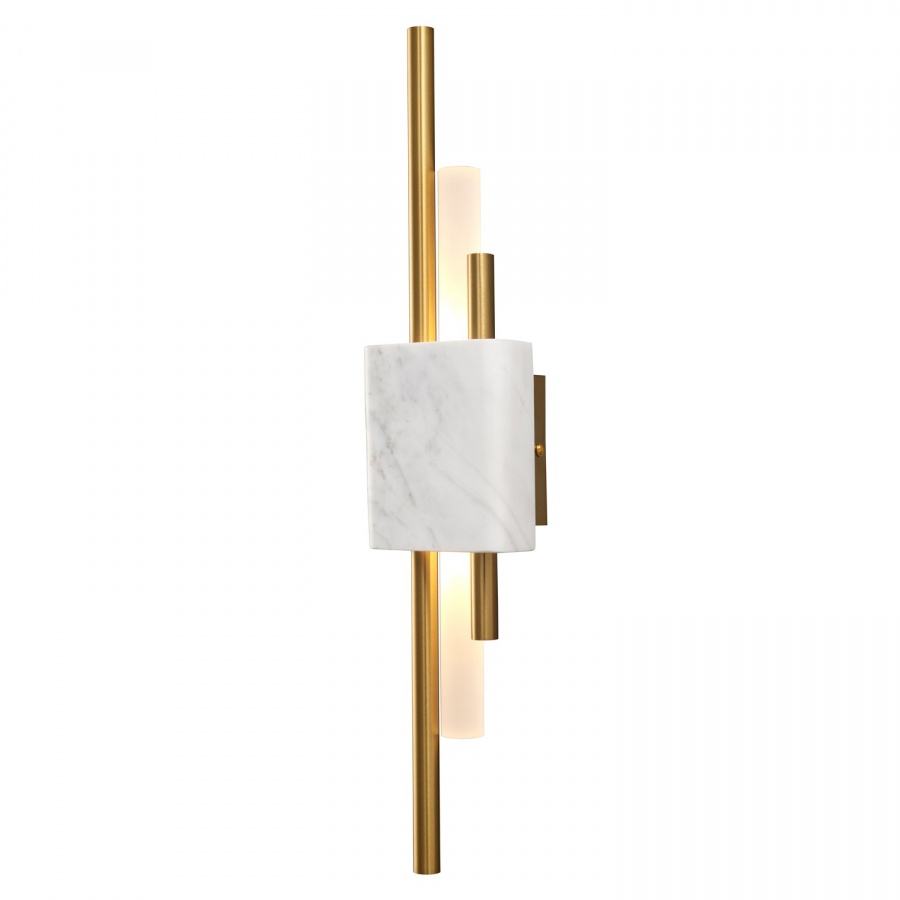 Lampa ścienna ellie led marmurowa biało złota 50 cm