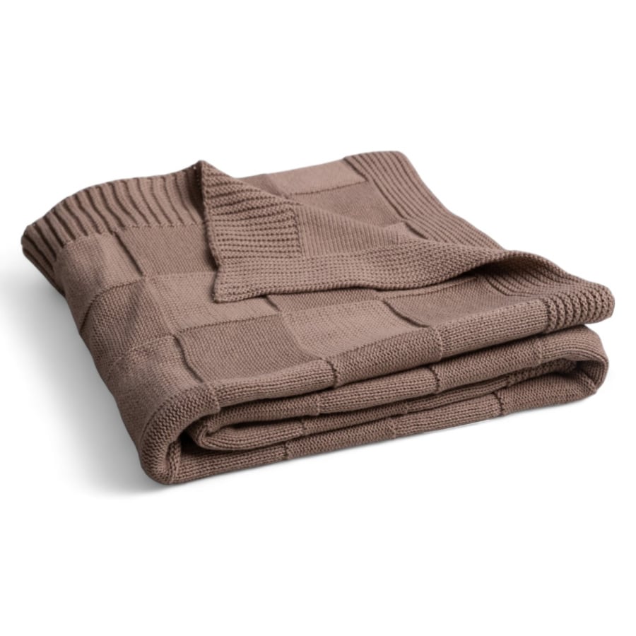 Kocyk SQUARE CHECKS z bawełny 80x100