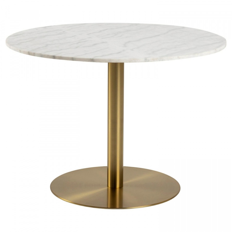 Stół okrągły Corby marmur/złoty