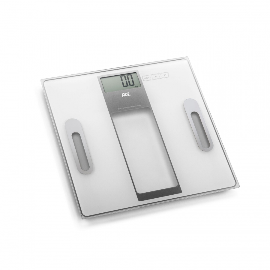 Waga łazienkowa z analizą masy ciała 30x30cm ADE biała