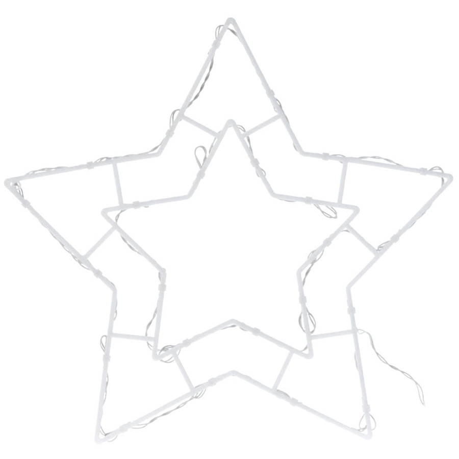 Ozdoba świecąca na okno gwiazda 24 LED 41x39 cm