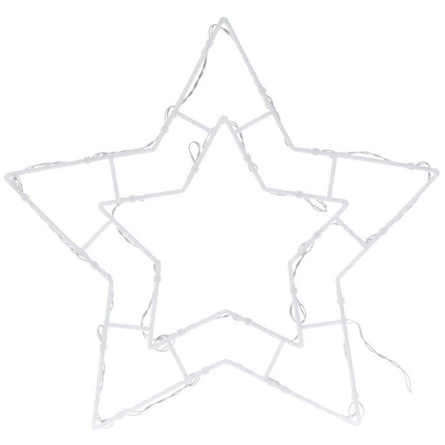 Ozdoba świecąca na okno gwiazda 24 LED 41x39 cm