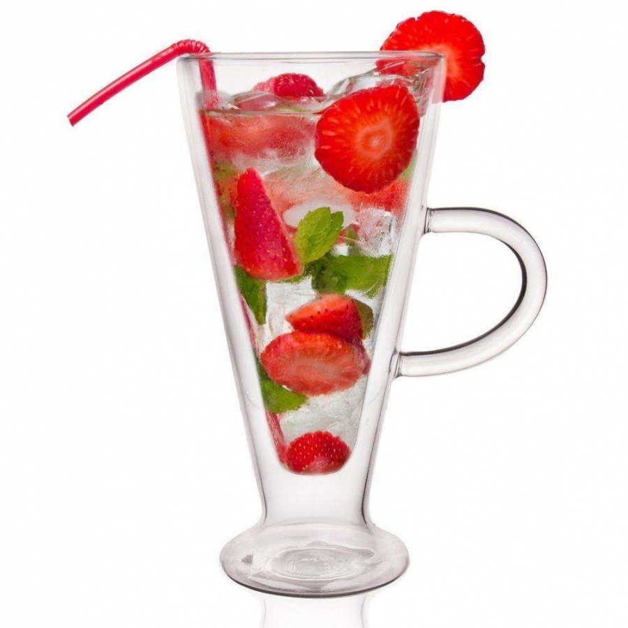 Szklanka termiczna z podwójną ścianką, 0,27 l, uchwyt