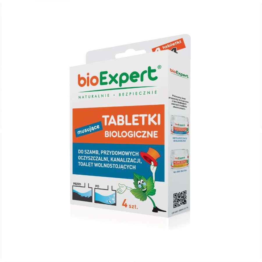 BioExpert, Tabletki biologiczne do szamb i przydomowych oczyszczalni, 4 szt.