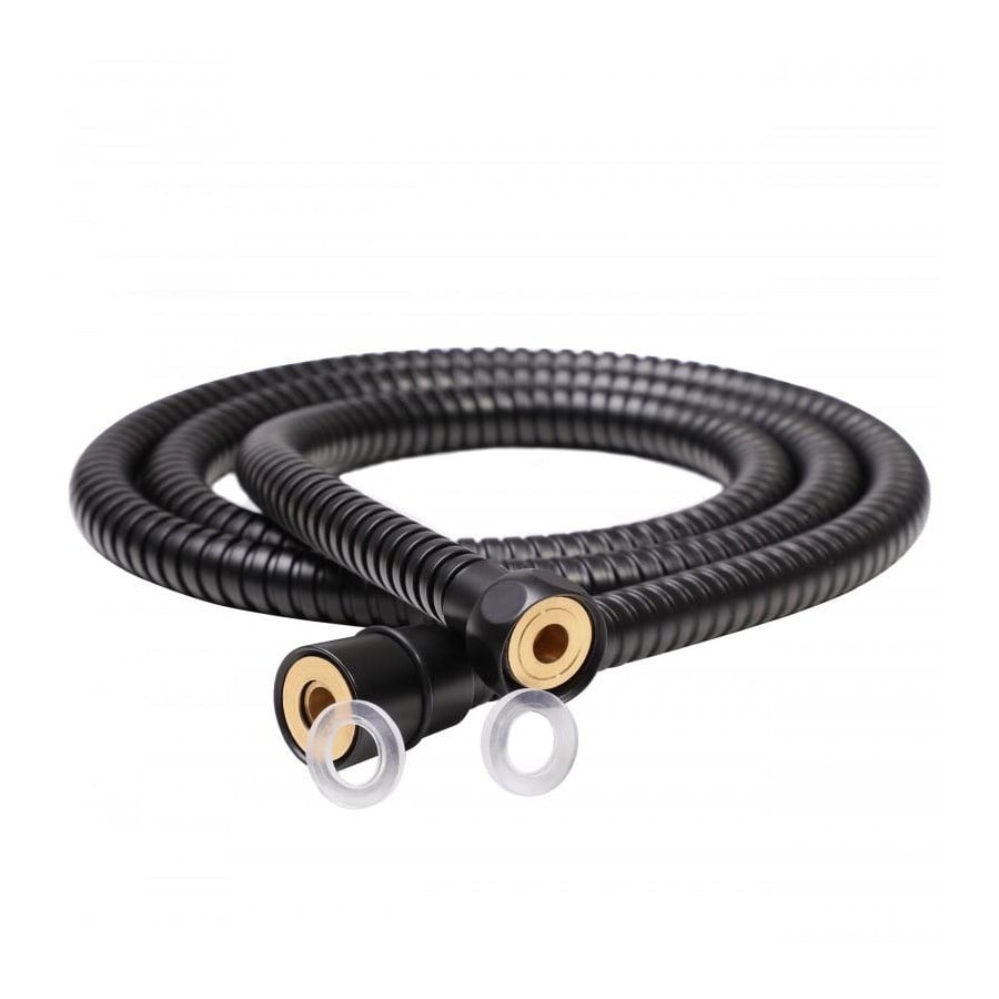 Wąż prysznicowy 150 cm czarny uniwersalny antyskrętny do wanny, kabiny prysznicowej - Yoka