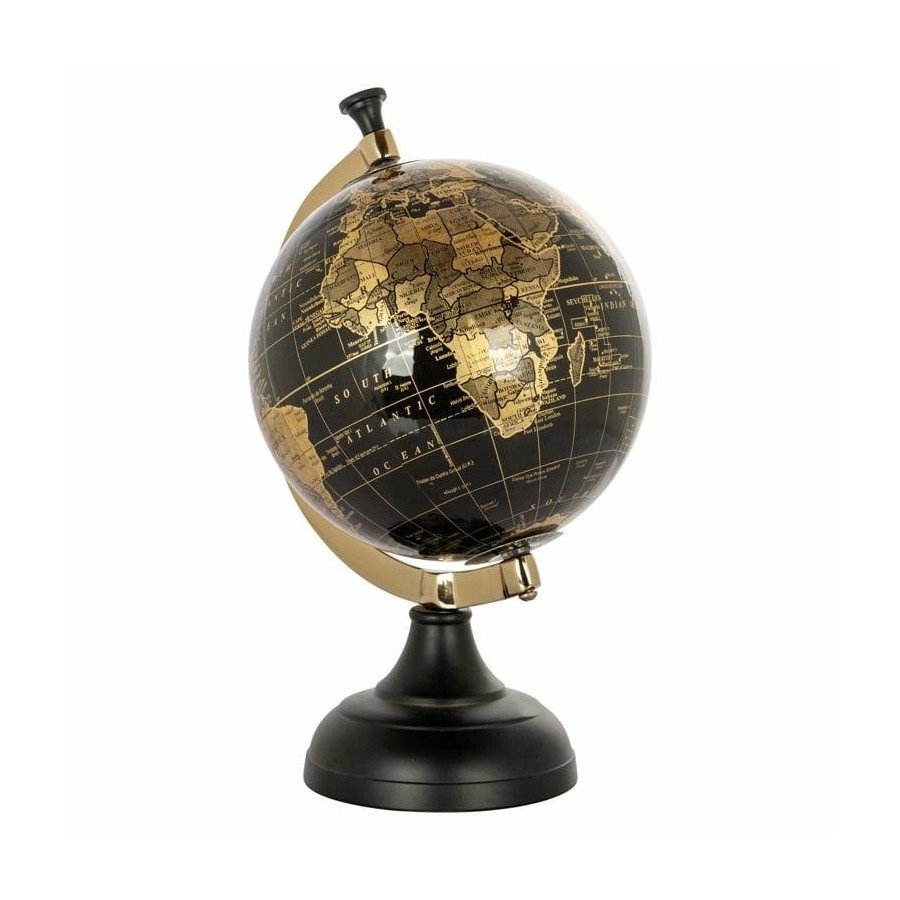 Richmond dekoracja globus jilly czarno-złoty
