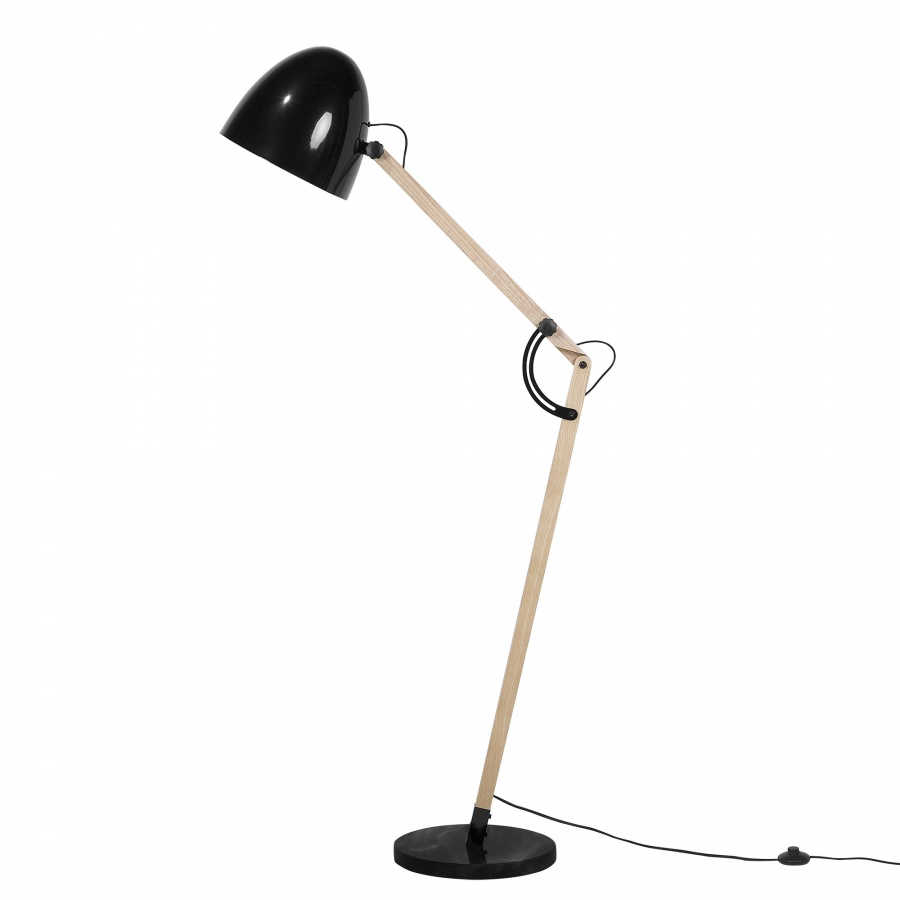 Lampa stojąca czarna 175 cm Gregorio BLmeble