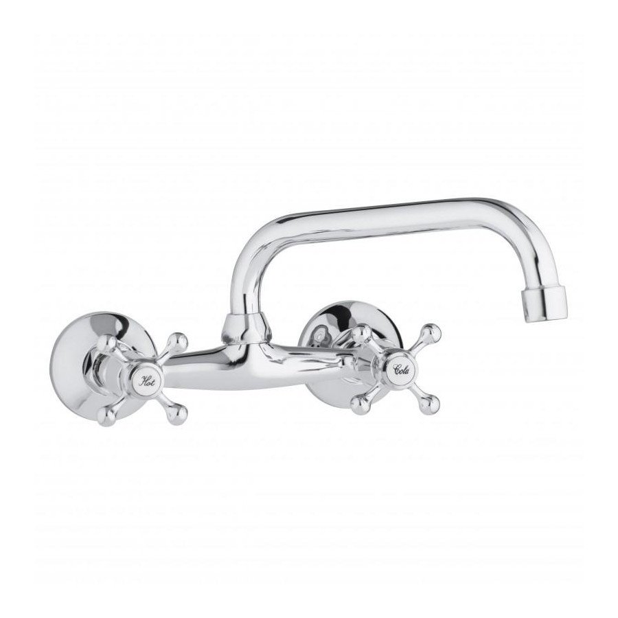 Bateria kuchenna ścienna zlewozmywakowa retro kran