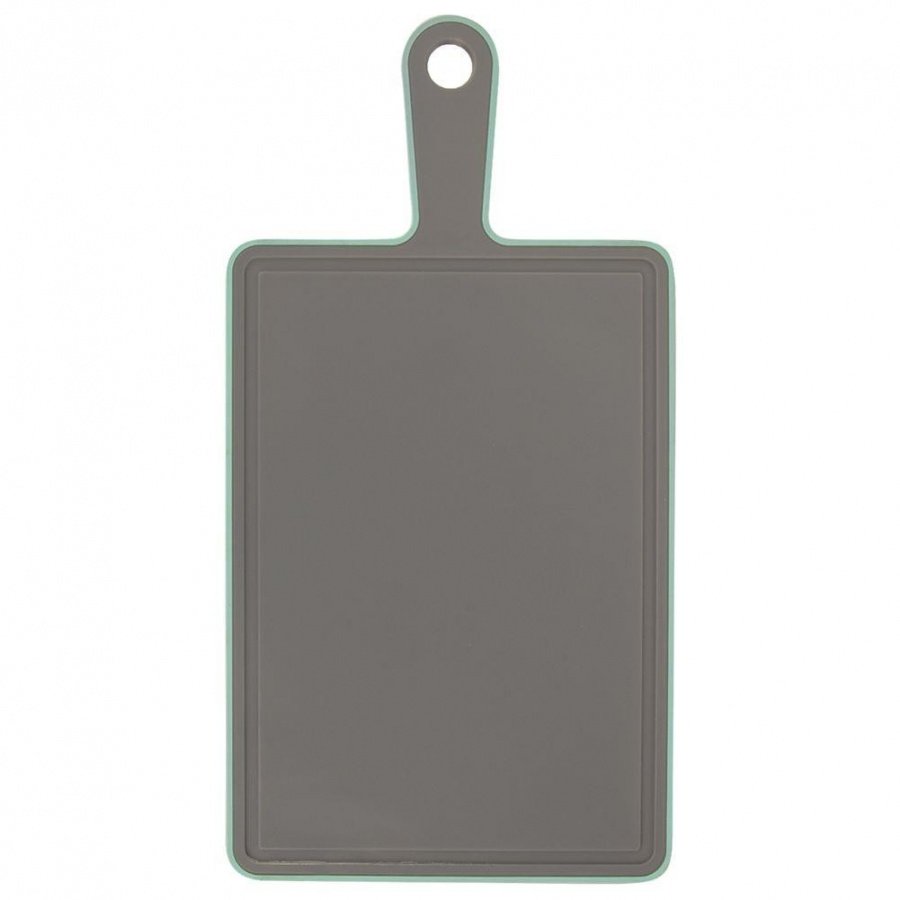 Deska kuchenna szara do krojenia plastikowa z rączką 36,5x19 cm
