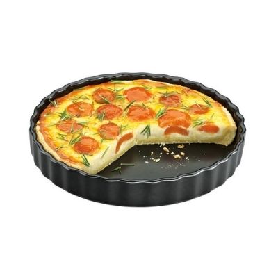 ceramiczna forma na tartę, śred. 28 cm, czarna