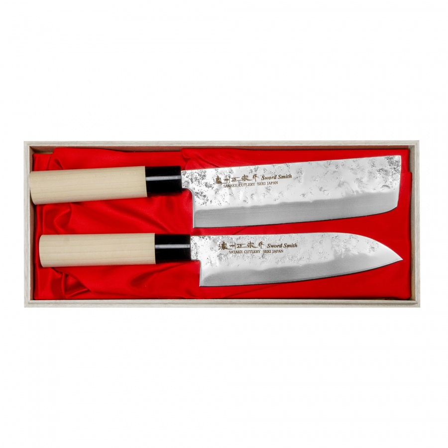 Satake Nashiji Natural Zestaw Santoku + Nakiri