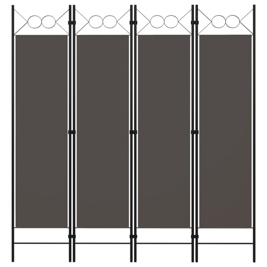 Parawan 4-panelowy, antracytowy, 160 x 180 cm