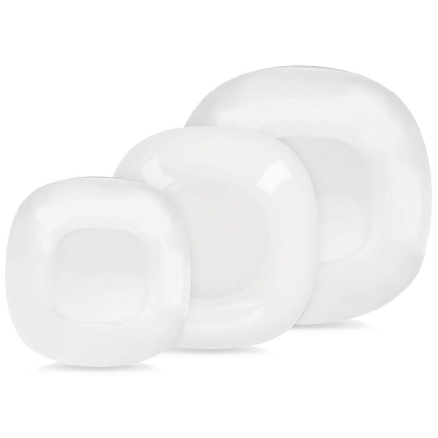 Zestaw serwis obiadowy szklany luna 18 el.