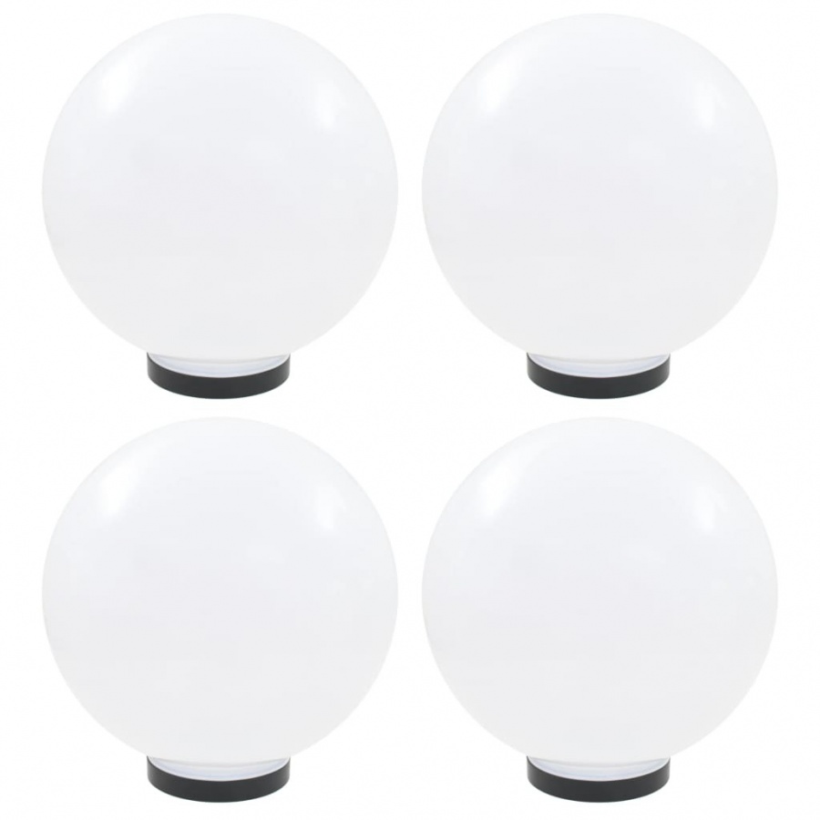 Lampy ogrodowe LED, 4 szt., kuliste, 30 cm, PMMA