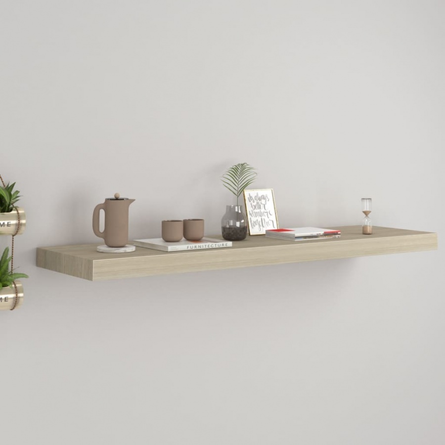 Półka ścienna, kolor dębowy, 90x23,5x3,8 cm, MDF