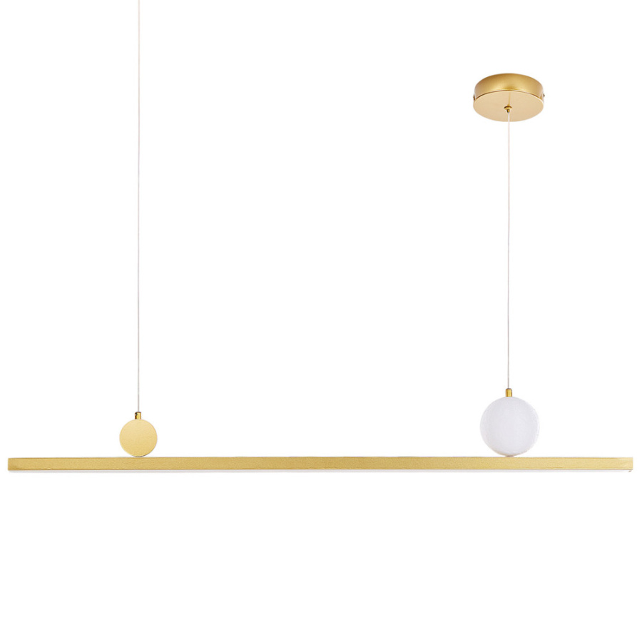 Lampa wisząca led alwand metal złoty