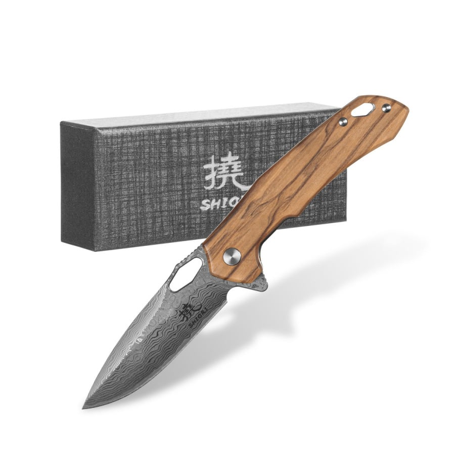 Shiori 撓 Orību No-Shi - nóż myśliwski ze stali damasceńskiej