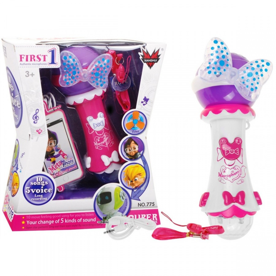 Mikrofon Karaoke Melodyjki Biały