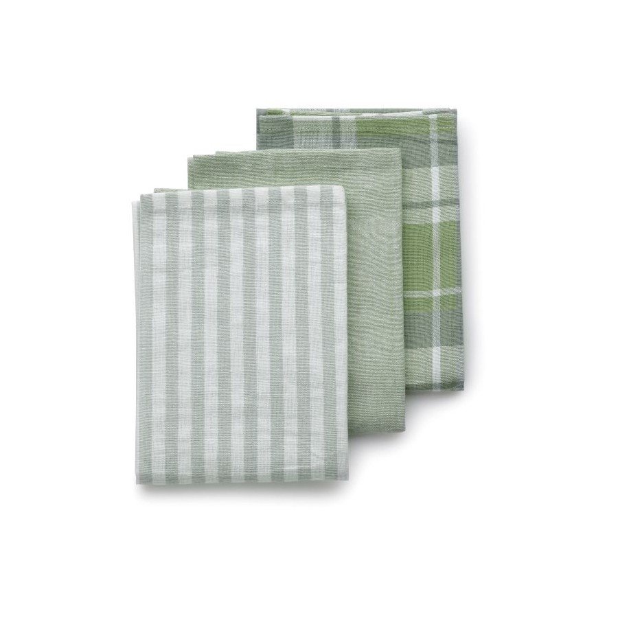 ściereczki do naczyń, 65x45 cm, zielone, 3 szt.