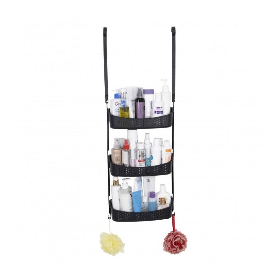 Półka pod prysznic koszyk łazienkowy wiszący organizer czarny - yoka