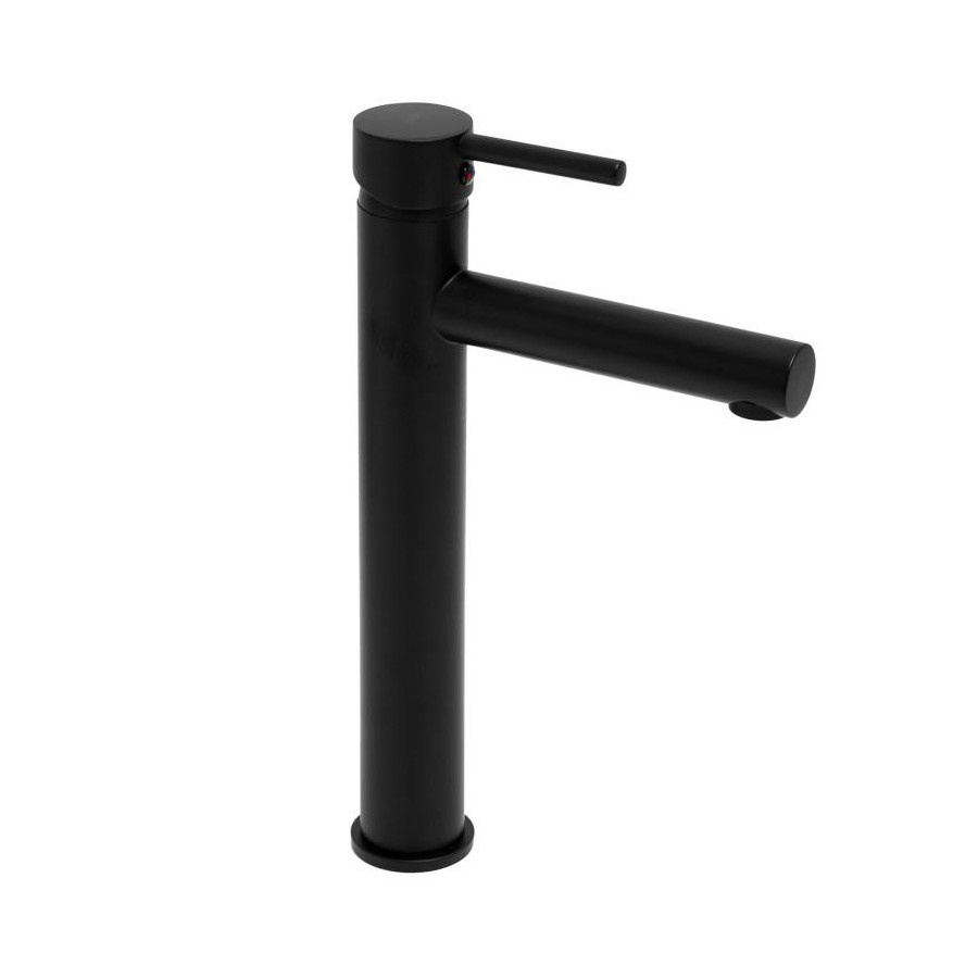 Bateria umywalkowa stojąca czarna bateria łazienkowa wysoka z długą wylewką