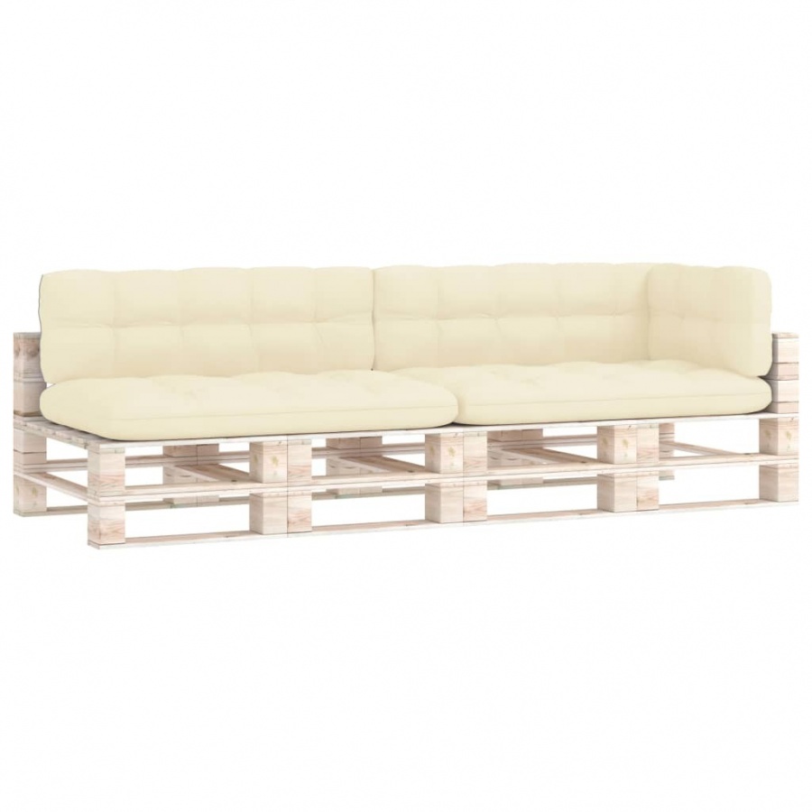 Poduszki na sofę z palet, 5 szt., kremowe