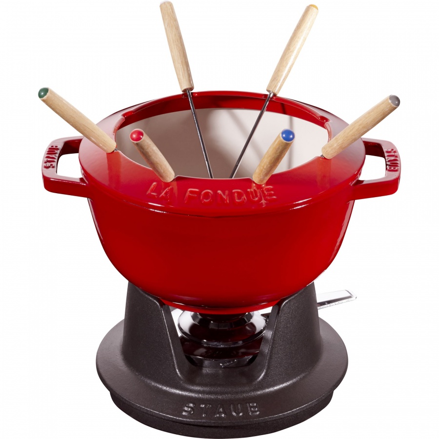 Zestaw do fondue Staub 20 cm Czerwony